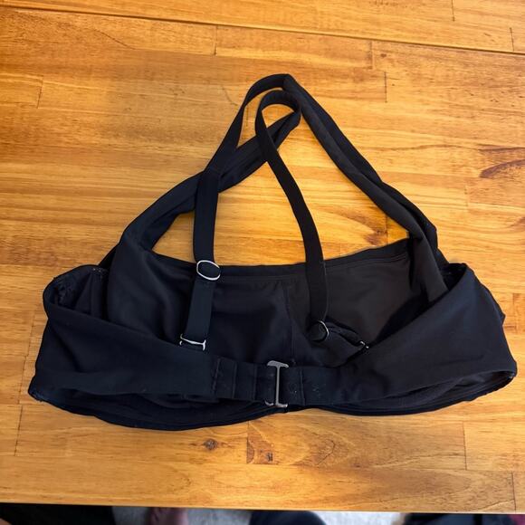 Athleta Square Neck Black Underwire Swim Bikini Top Size 36B/C - Picture 3 of 4